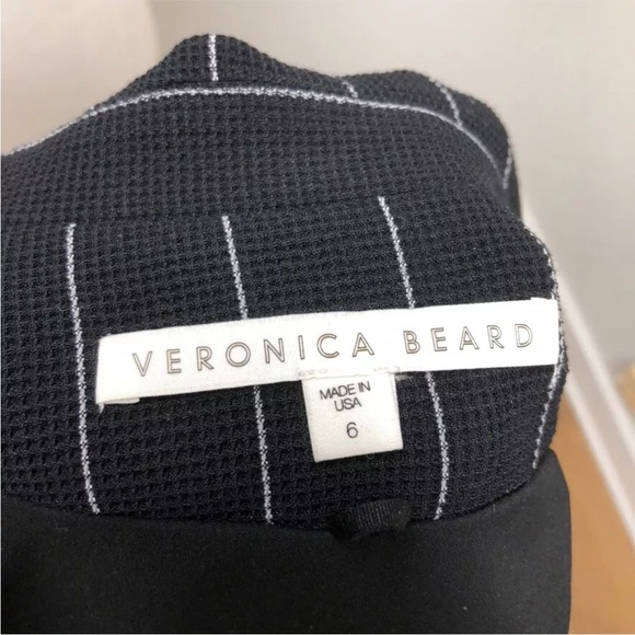 $698 Veronica Beard Blazer Apollo Double Breasted Striped Dickey Jacket sz 6 - Picture 11 of 16